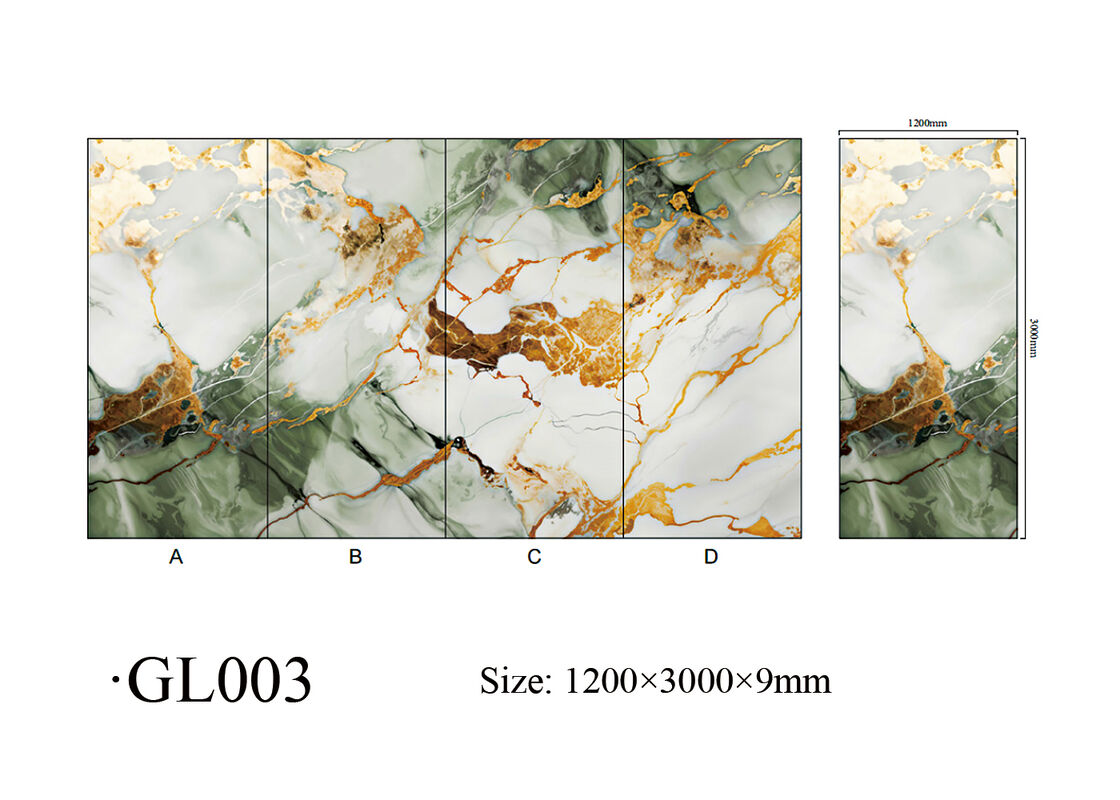 UV 3D PVC Marble Sheet Embossed Waterproof Fireproof Luxury Glossy Interior Wall Panel Decor