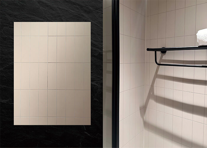 Interlocking SPC Wall Panel Waterproof Anti Bacterial Stone Plastic Composite Wet Room Cladding