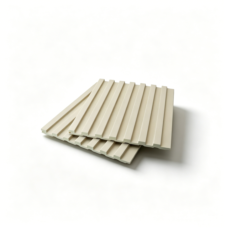Solid Core PVC Fluted Wall Panels 150x8mm Grooved Cladding System Waterproof Texture for Room Divider Applications