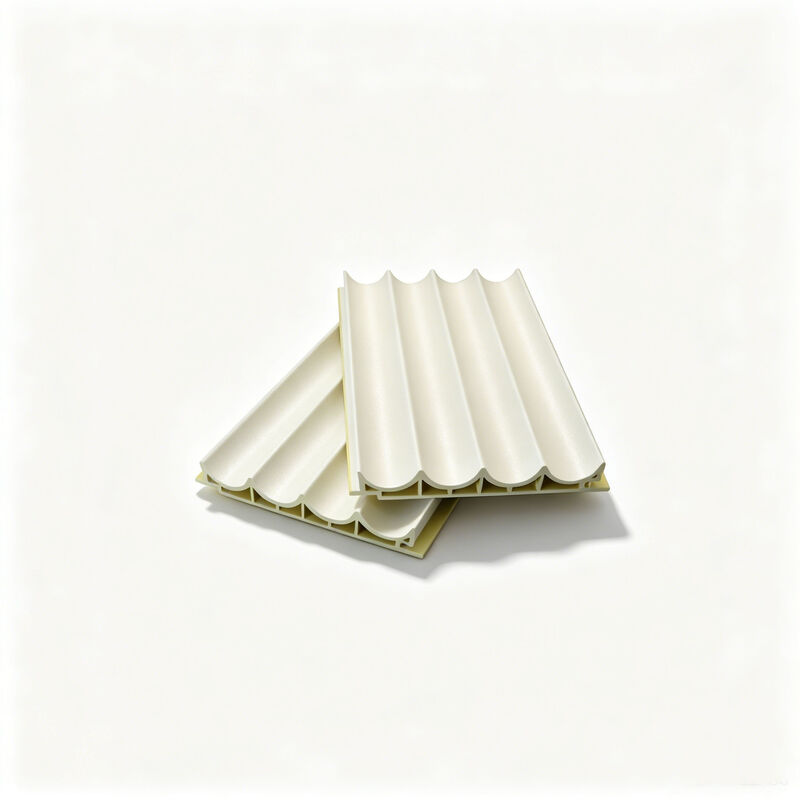 Inner Arc Corrugated PVC Fluted Wall Panels 109x15mm Waterproof B1 Fire Retardant Cladding for Interior Feature Walls