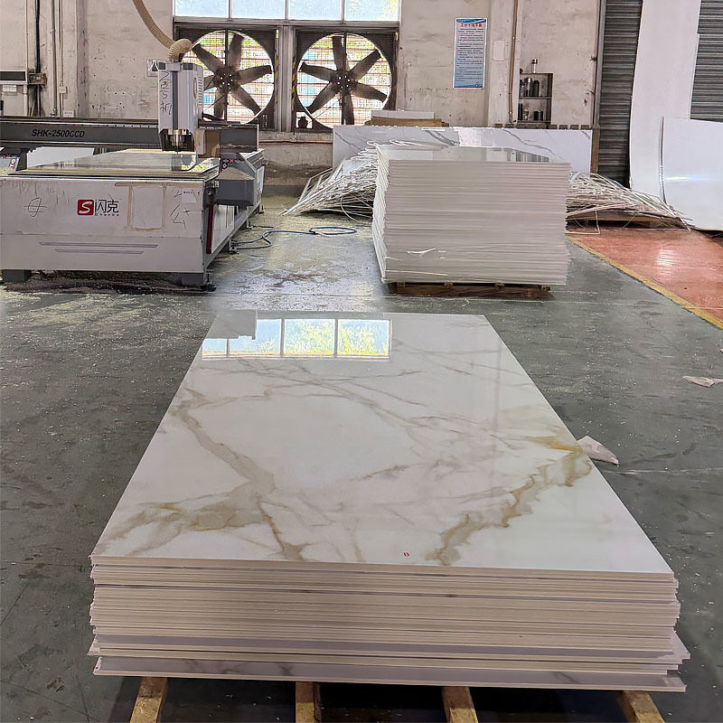 Zero Formaldehyde UV Marble Sheet Anti Mold Durable Wall Panel for Feature Walls
