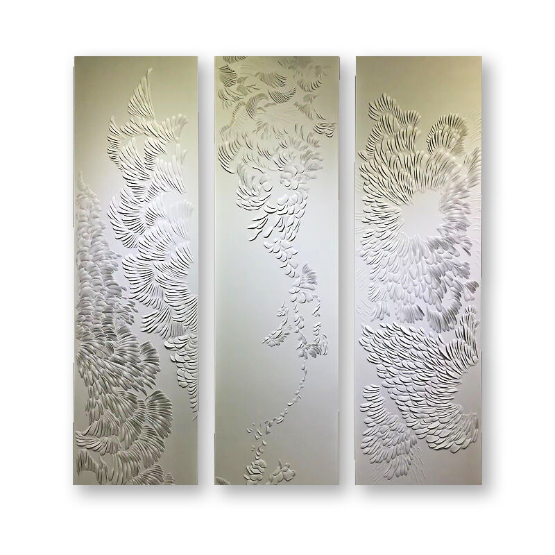 Panel de pared de acento tallado en cuero 3D Diseño moderno Decoración interior