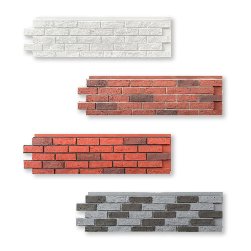 PU Stone Faux Cultural Bricks Polyurethane 3D Background Wall Panel For Villa Garden