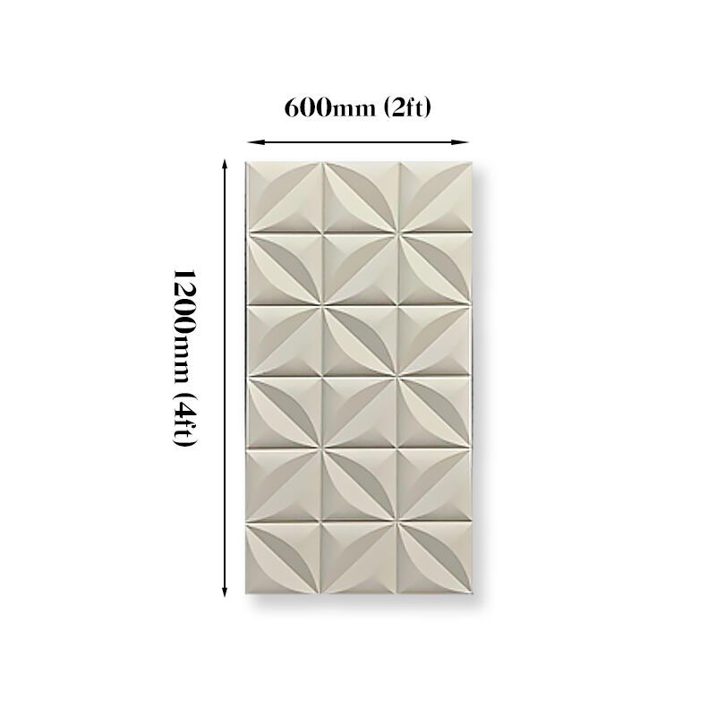 Geometrical PU Stone Polyurethane Component Wall Cladding Easy Cut Install For Office Hotel