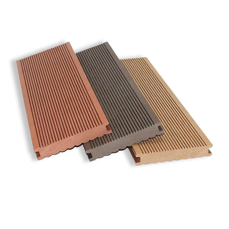 Rooftop WPC Decking Waterproof Double Sided Groove Outdoor Flooring Formaldehyde Free