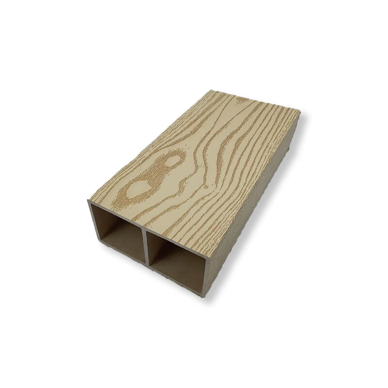 50*100mm WPC Wall Panel Outdoor Square Timber Tube Hollow Waterproof Partition Cladding