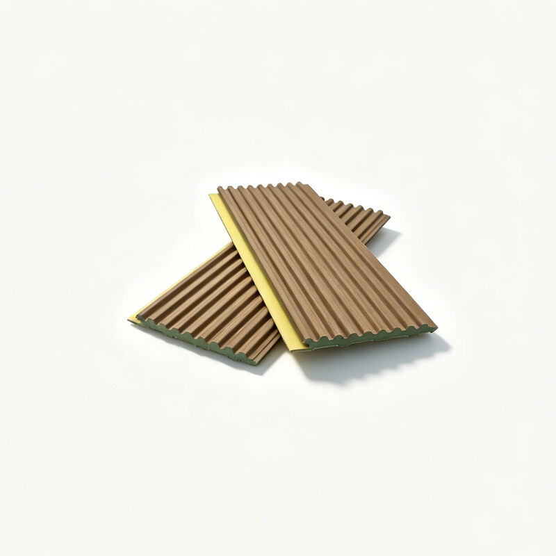 80x7mm Corrugated Solid Core PVC Fluted Wall Panels Durable Interior Cladding Sheet for Column Wrap Design