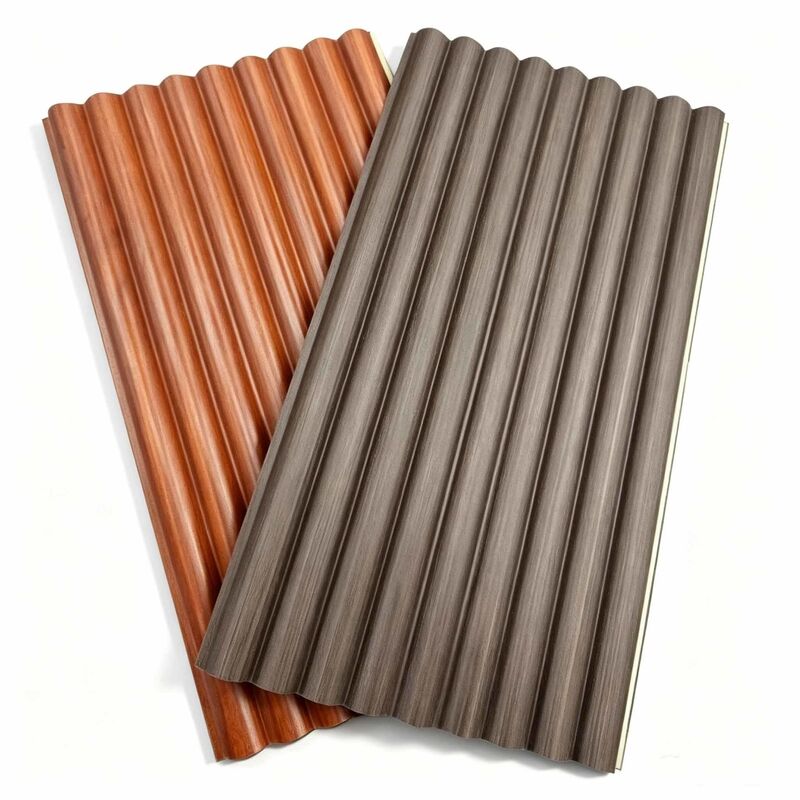 203x15mm Semicircular Arc PVC Fluted Wall Panels Hollow Eco Friendly Interior Cladding Design for Hotel Spaces