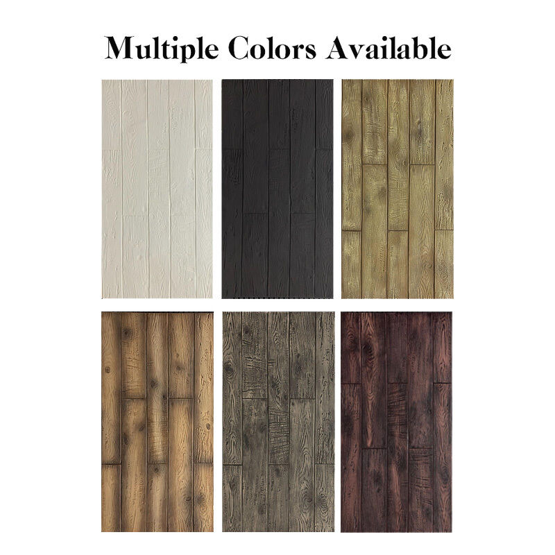 Eco Friendly PU Stone Weathered Wood Grain Wall Panel Timber Slab For Campsite Cabin