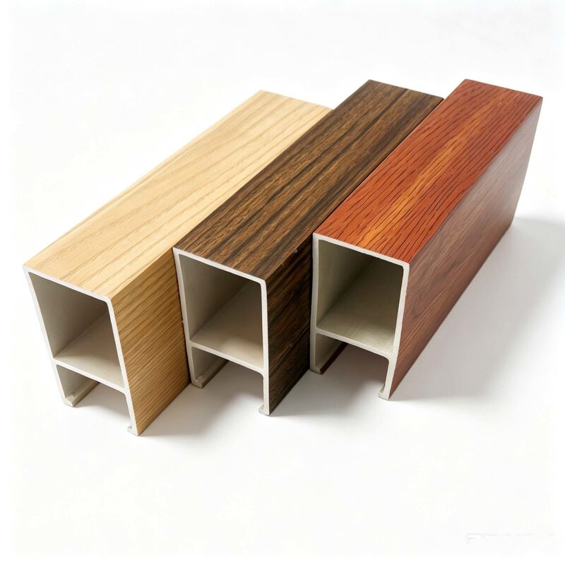 B1 Flame-Retardant WPC Cladding Panels Ceiling 50*90mm Weather-Resistant UV-Protected Timber Tube