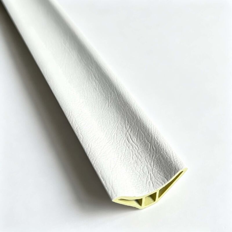 30x17mm Formaldehyde Free PVC Fluted Internal Corner Trim Bamboo Wood Fiber Versatile Wall Protection Design