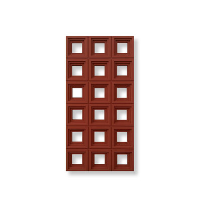 Square Holes Polyurethane Faux Stone Decorative Molding Cornice Component Easy Installation DIY